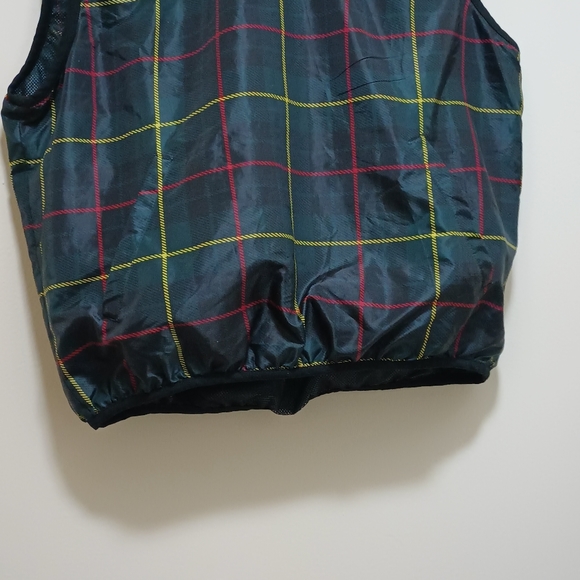 LF Windwear Green Plaid Mesh Lined Golf Windbreaker Pull-Over Vest Size Xlarge - Picture 14 of 14